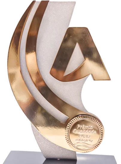 Troféu do Prêmio Abflexo Brasil da DPlásticos
